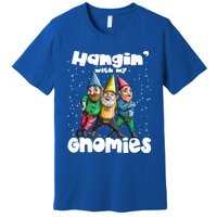 Hanging With My Gnomies Gnome Ugly Christmas Lefse Xmas Gift Premium T-Shirt