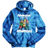 Hanging With My Gnomies Gnome Ugly Christmas Lefse Xmas Gift Tie Dye Hoodie