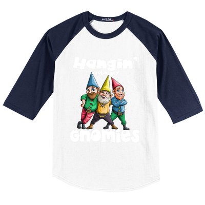 Hanging With My Gnomies Gnome Ugly Christmas Lefse Xmas Gift Baseball Sleeve Shirt