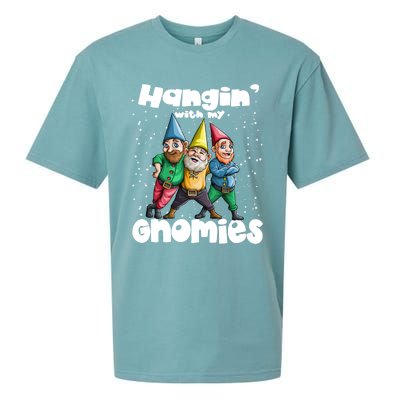 Hanging With My Gnomies Gnome Ugly Christmas Lefse Xmas Gift Sueded Cloud Jersey T-Shirt