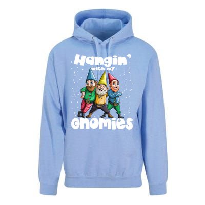 Hanging With My Gnomies Gnome Ugly Christmas Lefse Xmas Gift Unisex Surf Hoodie