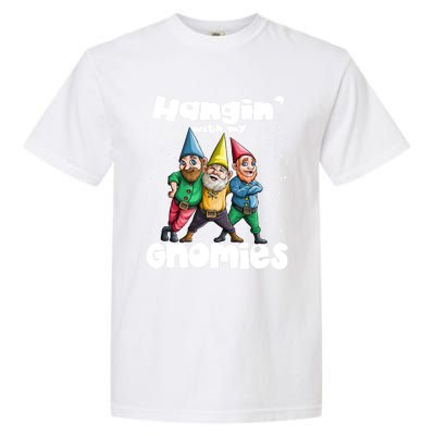 Hanging With My Gnomies Gnome Ugly Christmas Lefse Xmas Gift Garment-Dyed Heavyweight T-Shirt