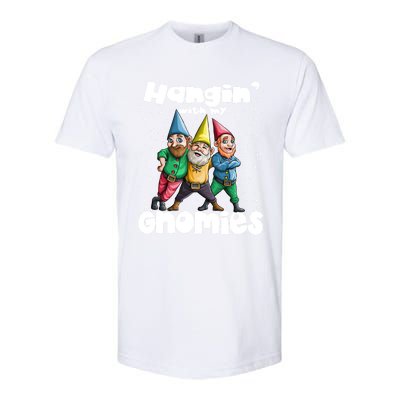 Hanging With My Gnomies Gnome Ugly Christmas Lefse Xmas Gift Softstyle CVC T-Shirt