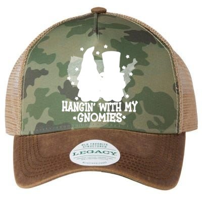 Hangin With My Gnomies American Gnomes Usa 4th Of July Gnome Gift Legacy Tie Dye Trucker Hat