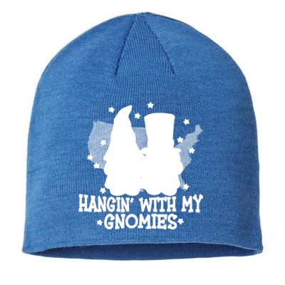 Hangin With My Gnomies American Gnomes Usa 4th Of July Gnome Gift Sustainable Beanie