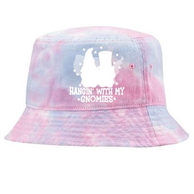 Hangin With My Gnomies American Gnomes Usa 4th Of July Gnome Gift Tie-Dyed Bucket Hat