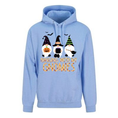 Hanging With My Gnomies Halloween Thanksgiving Christmas Gift Unisex Surf Hoodie