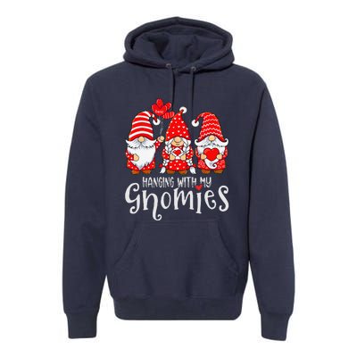 Hanging With My Gnomies Happy Valentines Day Cute Gnomes Day Premium Hoodie