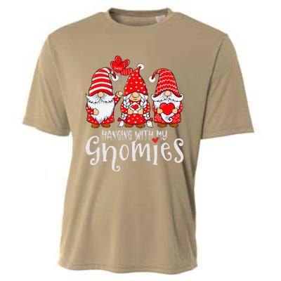 Hanging With My Gnomies Happy Valentines Day Cute Gnomes Day Cooling Performance Crew T-Shirt