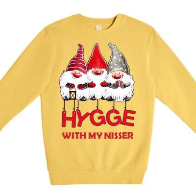 Hygge With My Nisser Christmas Premium Crewneck Sweatshirt