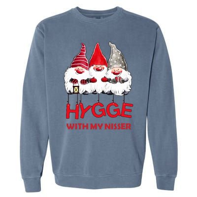 Hygge With My Nisser Christmas Garment-Dyed Sweatshirt