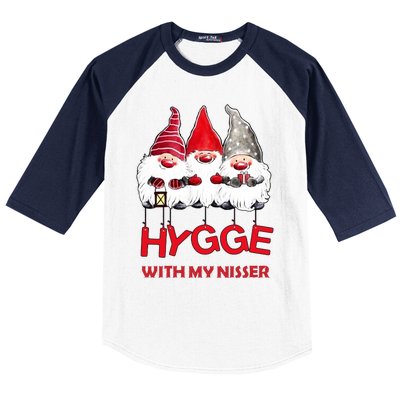 Hygge With My Nisser Christmas Baseball Sleeve Shirt