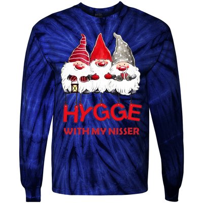 Hygge With My Nisser Christmas Tie-Dye Long Sleeve Shirt