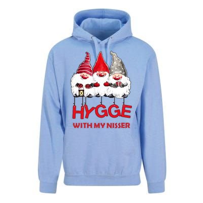 Hygge With My Nisser Christmas Unisex Surf Hoodie