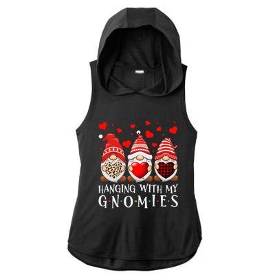 Hanging With My Gnomies Happy Valentines Day Cute Gnomes Funny Love Ladies PosiCharge Tri-Blend Wicking Draft Hoodie Tank