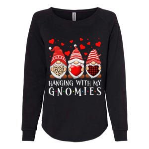 Hanging With My Gnomies Happy Valentines Day Cute Gnomes Funny Love Womens California Wash Sweatshirt