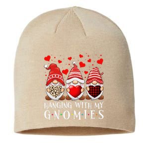 Hanging With My Gnomies Happy Valentines Day Cute Gnomes Funny Love Sustainable Beanie