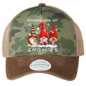 Hanging With My Gnomies Funny Gnome Friend Christmas Pajamas Legacy Tie Dye Trucker Hat