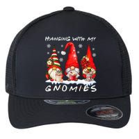 Hanging With My Gnomies Funny Gnome Friend Christmas Pajamas Flexfit Unipanel Trucker Cap