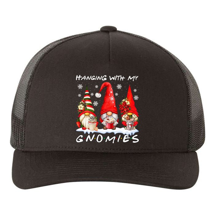 Hanging With My Gnomies Funny Gnome Friend Christmas Pajamas Yupoong Adult 5-Panel Trucker Hat