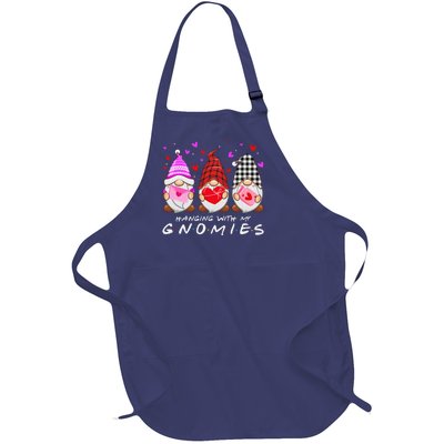 Hanging With My Gnomies Happy Valentines Day Cute Gnomes Love Cute Full-Length Apron With Pockets