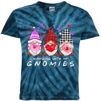 Hanging With My Gnomies Happy Valentines Day Cute Gnomes Love Cute Kids Tie-Dye T-Shirt