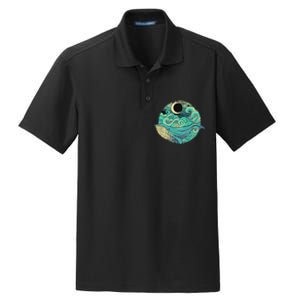 Humpback Whale Marine Life Ocean Nature Sea Blue Waves Moon Dry Zone Grid Polo