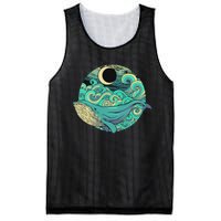 Humpback Whale Marine Life Ocean Nature Sea Blue Waves Moon Mesh Reversible Basketball Jersey Tank