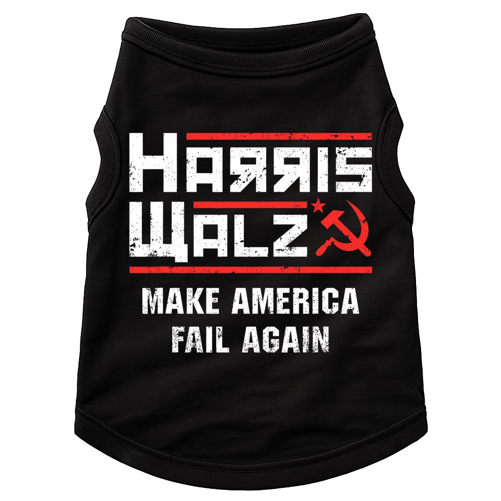 Harris Walz Make America Fail Again Anti Kamala Socialist Doggie Tank