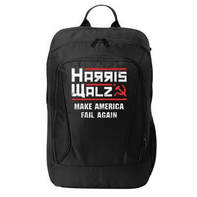 Harris Walz Make America Fail Again Anti Kamala Socialist City Backpack