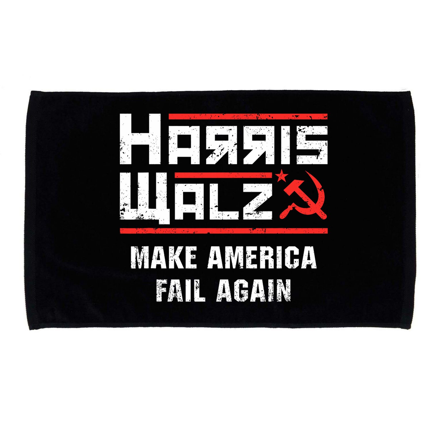 Harris Walz Make America Fail Again Anti Kamala Socialist Microfiber Hand Towel