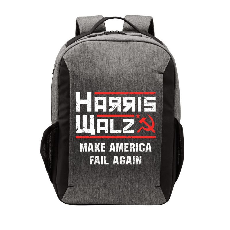 Harris Walz Make America Fail Again Anti Kamala Socialist Vector Backpack