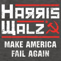 Harris Walz Make America Fail Again Anti Kamala Socialist Vector Backpack