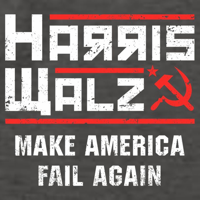 Harris Walz Make America Fail Again Anti Kamala Socialist Vector Backpack