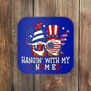 Hangin With My Gnomies American Gnomes Usa 4th Of July Gnome Gift Coaster