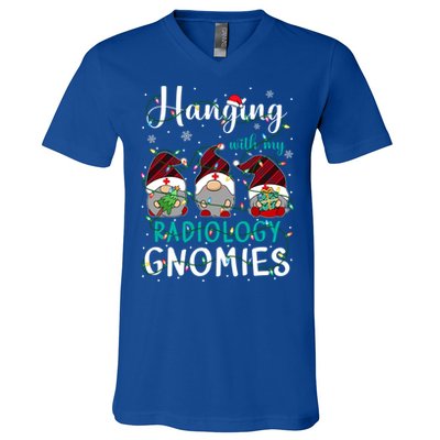 Hanging With My Radiology Nurse Gnomies Xmas Nurse Gnomes Gift V-Neck T-Shirt