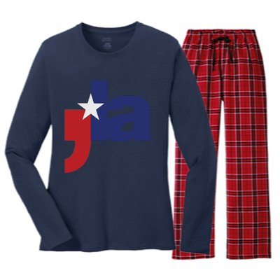 Harris Walz Madam President Vice President Patriotic Women's Long Sleeve Flannel Pajama Set 