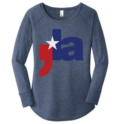 Harris Walz Madam President Vice President Patriotic Women's Perfect Tri Tunic Long Sleeve Shirt