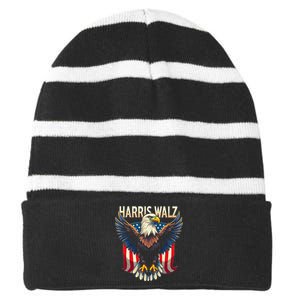 Harris Walz Majestic Eagle Striped Beanie with Solid Band