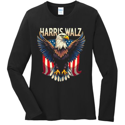 Harris Walz Majestic Eagle Ladies Long Sleeve Shirt