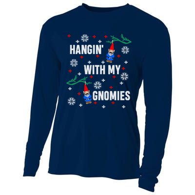 Hangin With My Gnomies Ugly Christmas Cooling Performance Long Sleeve Crew