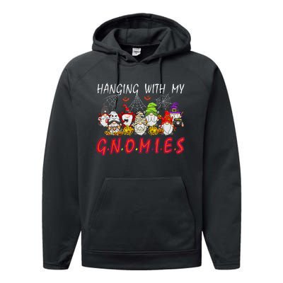 Hanging With My Gnomies Christmas Costume Halloween Gnomes Performance Fleece Hoodie