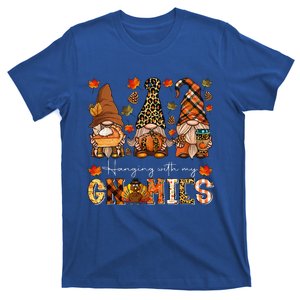 Hanging With My Gnomies Leopard Gnome Thanksgiving Funny T-Shirt