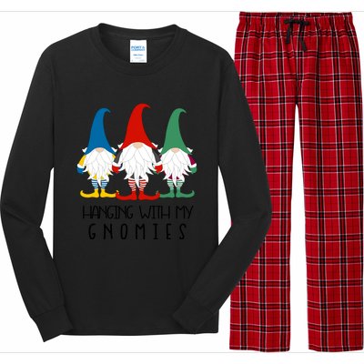 Hanging With My Gnomies Nordic Santa Gnome Funny Christmas Gift Long Sleeve Pajama Set