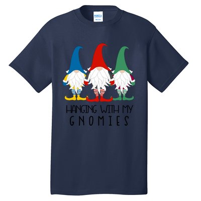 Hanging With My Gnomies Nordic Santa Gnome Funny Christmas Gift Tall T-Shirt