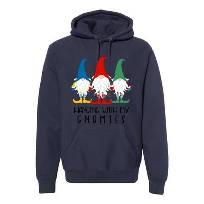 Hanging With My Gnomies Nordic Santa Gnome Funny Christmas Gift Premium Hoodie