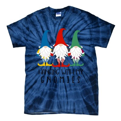 Hanging With My Gnomies Nordic Santa Gnome Funny Christmas Gift Tie-Dye T-Shirt