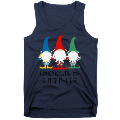 Hanging With My Gnomies Nordic Santa Gnome Funny Christmas Gift Tank Top