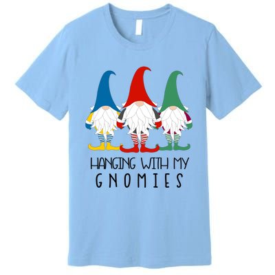 Hanging With My Gnomies Nordic Santa Gnome Funny Christmas Gift Premium T-Shirt