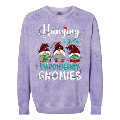 Hanging With My Cardiology Nurse Gnomies Xmas Nurse Gnomes Gift Colorblast Crewneck Sweatshirt